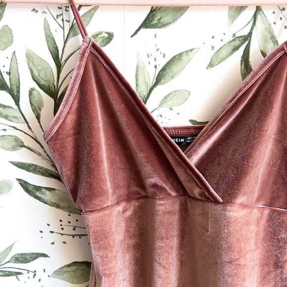 SHEIN Velvet Bodycon Pink Dress | Size S - Picture 3 of 4